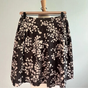Anthropologie Moulinette Soeurs Silk Blend Floral A-Line Skirt